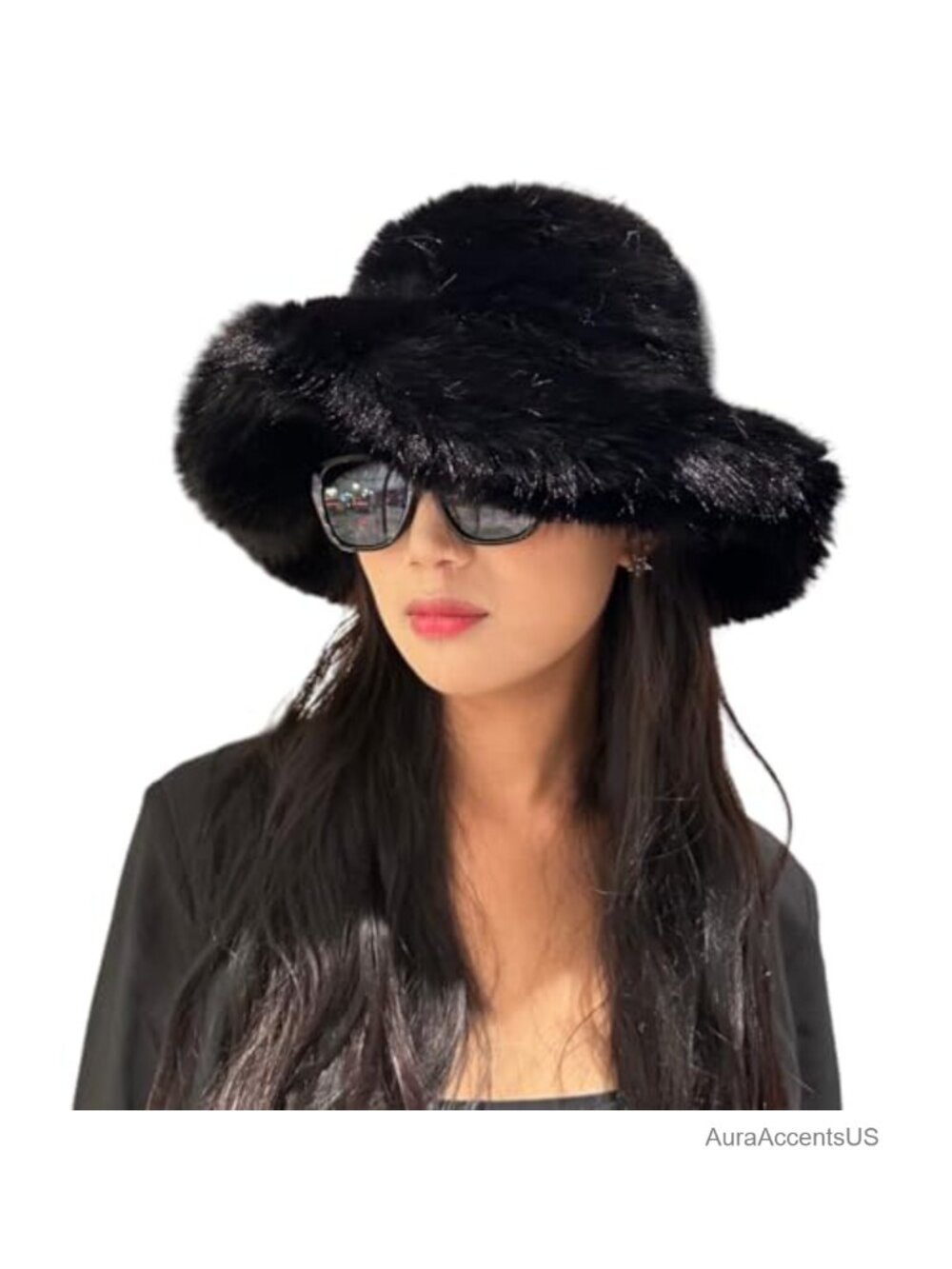 Faux Fur Bucket Hat Winter Warm Windproof Women's